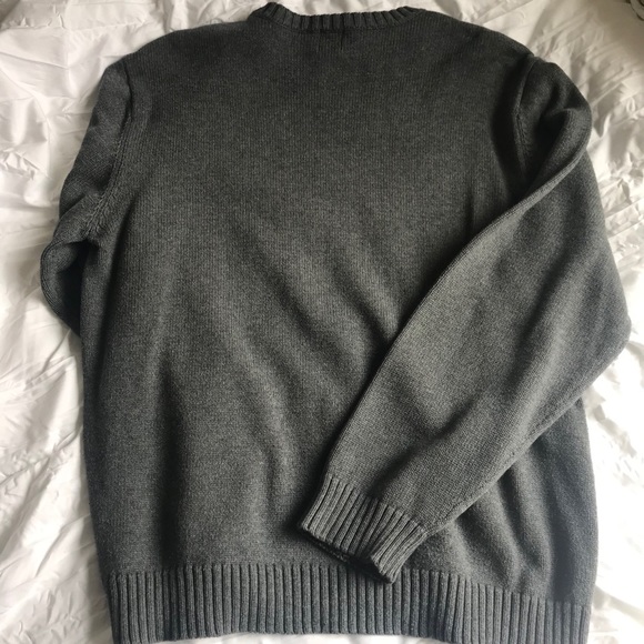 vintage grey simple classic crew neck sweater - Picture 4 of 6